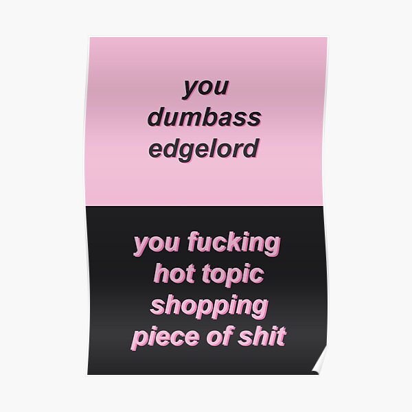 Game Grumps - Dumbass Edgelord Poster RB2507 product Offical game grumps Merch